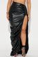 So dramatic leather maxi skirt