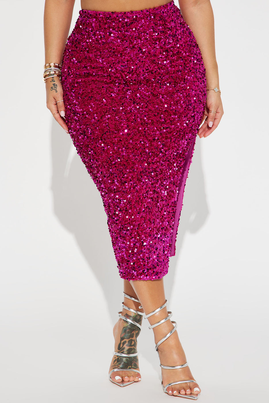 Lolita sequin midi skirt